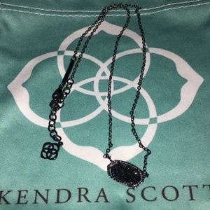 Kendra Scott Elisa necklace gunmetal drusy